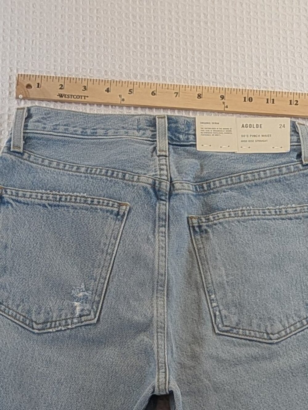 NWT AGOLDE 90s Pinch Waist Straight Soundwave 24 - Picture 7 of 16